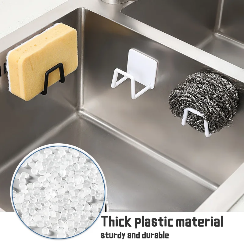 1/2/3/6/10pcs Sponge Holders Kitchen Self Adhesive Sink Sponges Drain Drying Rack Holders Wall Hooks Sink Accessories 6