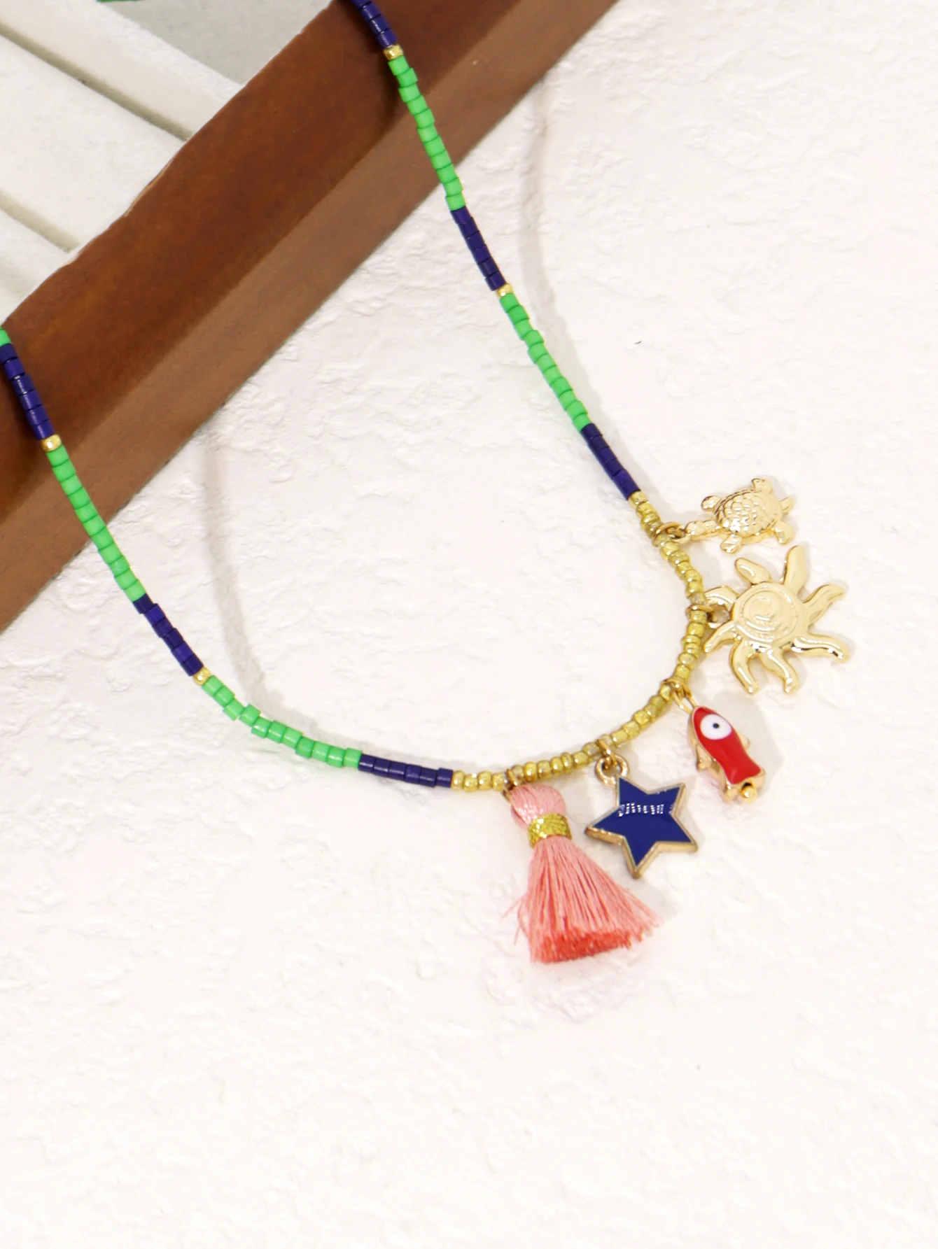 Bohemian Necklace Fashion Copper Plastic Size Details