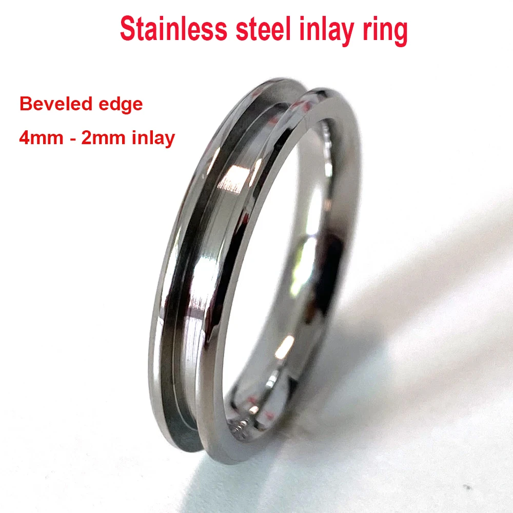 Elegant 6mm Titanium Wave Channel Inlay Blanks - Unique Handmade Jewelry