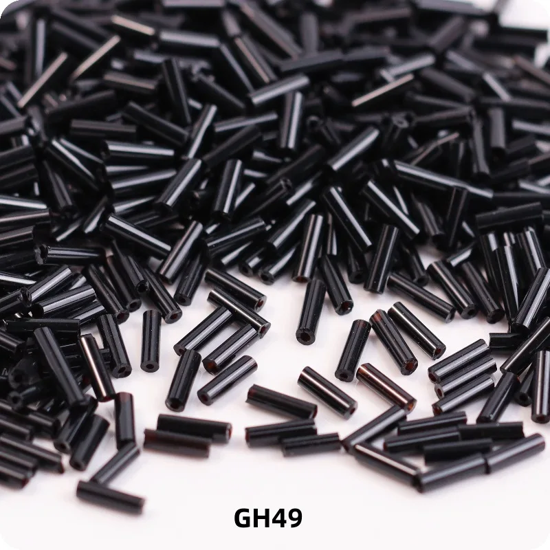 Colorful Glass Straight Tube Beads