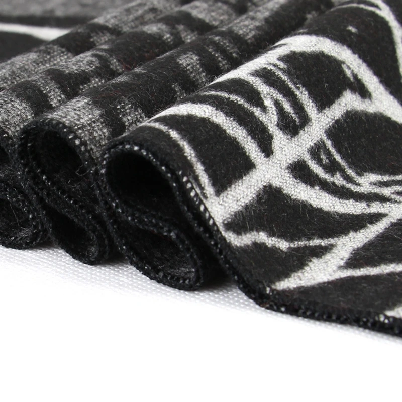 180*30CM Men Printed Scarf Winter Jacquard Flannel Tree Pattern Tassels Cotton Business Style Shawls Scarves knitted scarf fleece scarf polar fleece scarf