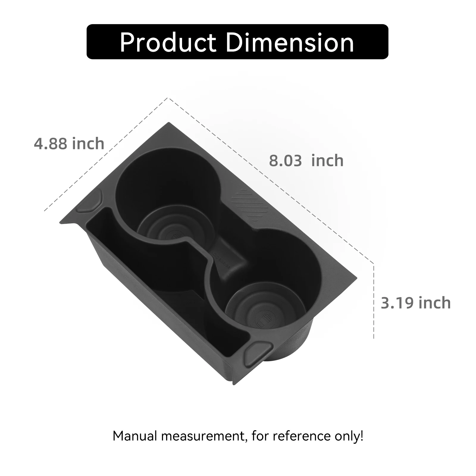 기아 EV3 EV4 2024-2026 센터 콘솔 워터 컵 홀더 충격 흡수 수납함 TPE 자동차 인테리어 액세서리 블랙