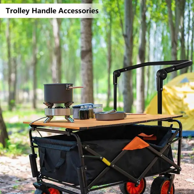 Összecsukható Push Fogantyú Könnyű Tartó Tartalék Alkatrész Forgó, Kemping Kosár Kerti Bevásárlókosár