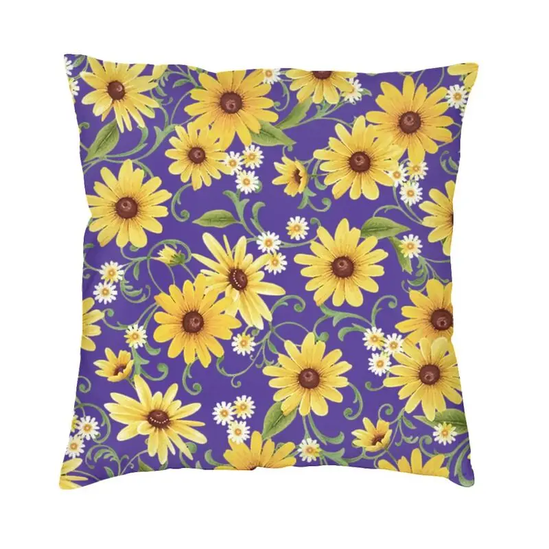 

Наволочка с рисунком подсолнуха и маргариток, домашний декор, 3D цветочные искусственные Чехлы для дивана, автомобильного постельного белья, наволочка