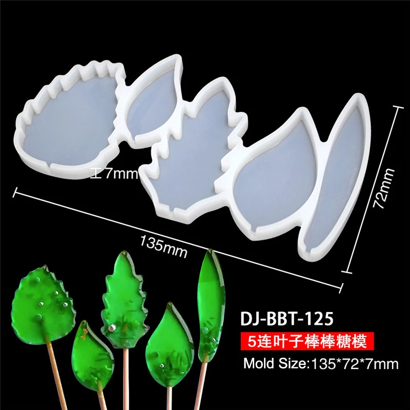 Leaf Flower Heart Bear Shape Silicone Lollipop Mold Round Chocolate Candy Cheese Baking... - SKU SLM00901 - UGI Packaging