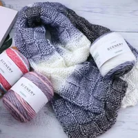 100g Dyed Rainbow Wool Yarn, Gradient Cake Knitted Yarn, Woven DIY Sweater Doll Scarf Hat Crochet Thread, Chunky Yarn,Wholesale 1