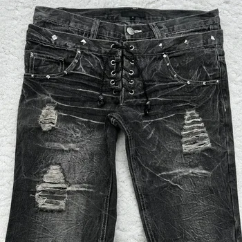 Retro Double Waist Flared Jeans 1