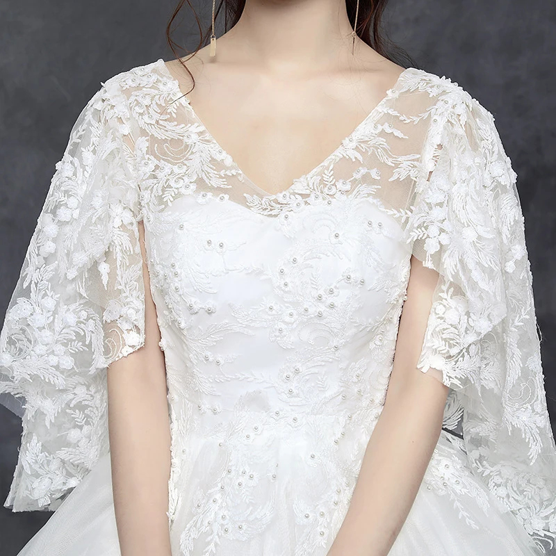 2023 New Oversized Women's Wedding Dress, Slim and Fat Bride Wedding Dress, Shoulder to Shoulder Party Performance Dress