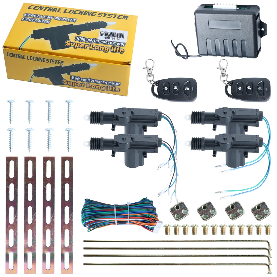 MASO Kit di chiusura centralizzata universale per auto, stile 18, con sensore di scossa