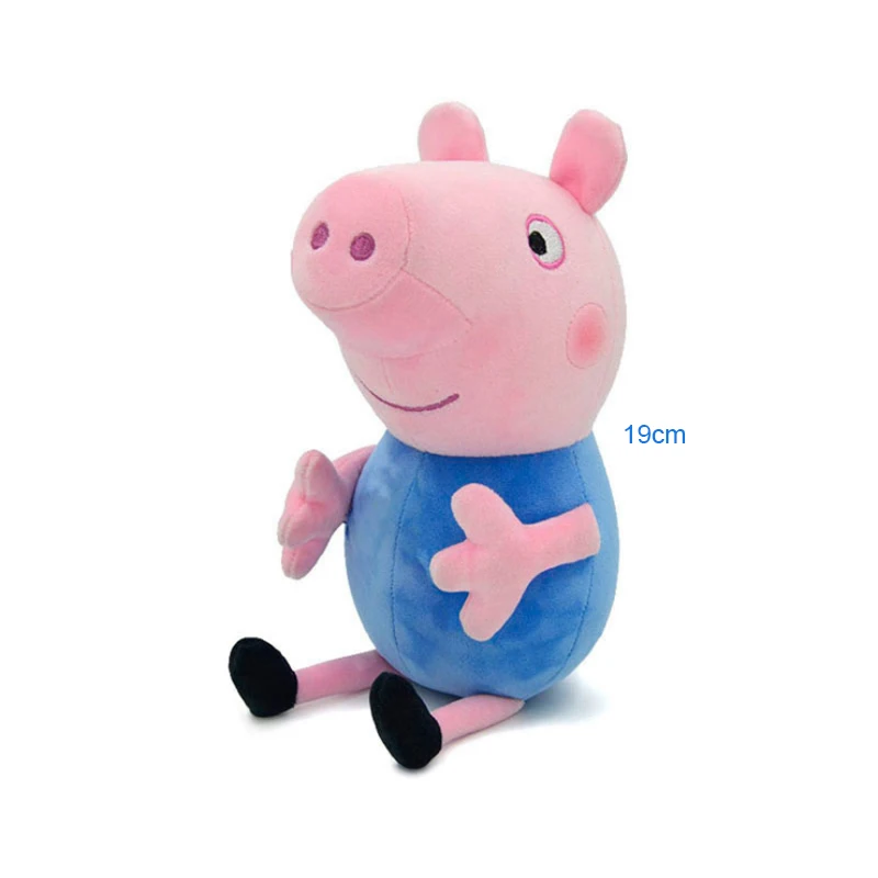 thumbnail image 1 of Juguetes de peluche de Peppa Pig y George para niños, de 19CM de Anime muñecos de peluche, oso de Eddie, Mr Dinosaur, regalos de navidad, 1 of 5