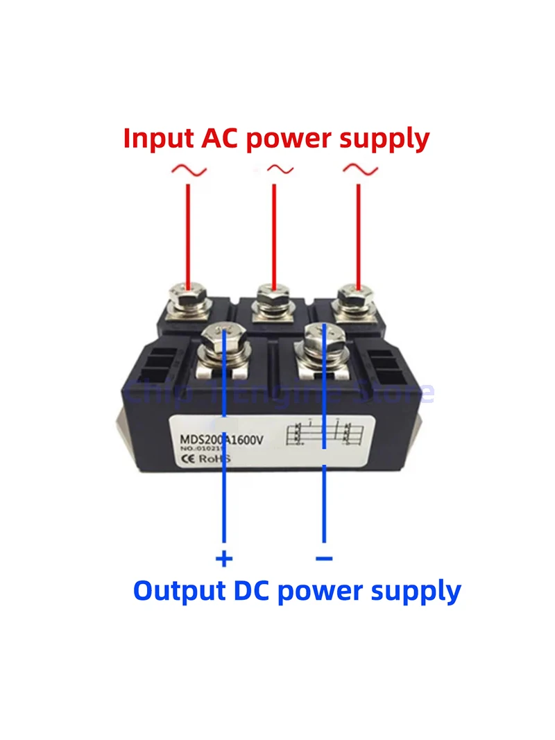 Three phase rectifier bridge MDS75 75A 100A 150A 200A 250A 1600V 2000V ...