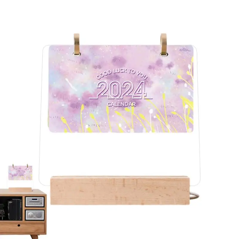 Acrylic Luminous Countdown Calendar Note Board Transparent Erasable Message Board Desk Calendar Living Room Decoration
