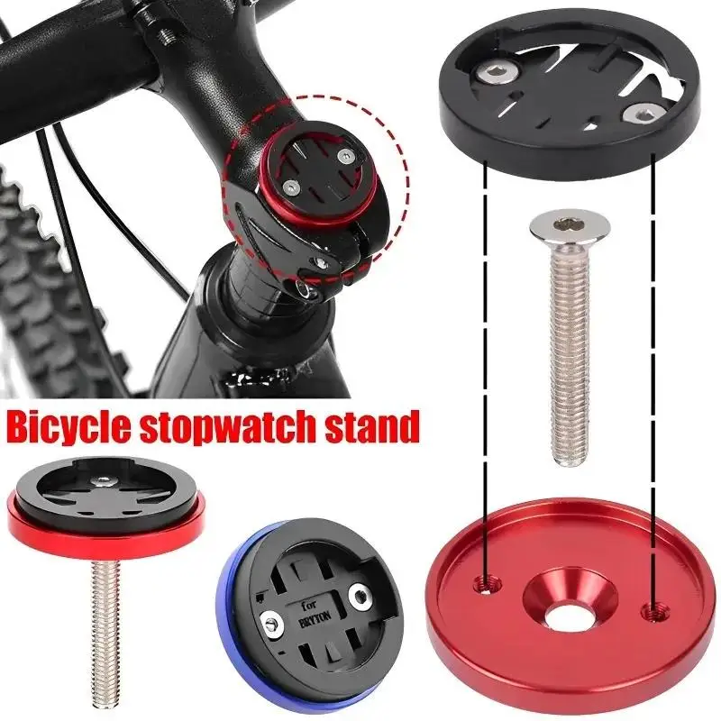 Bicycle computer Bike Computer Holder Stopwatch GPS Speedometer Mount Bracket Stem Top Cap Suitable for Garmin Edge and Bryton Cateye Bike Parts