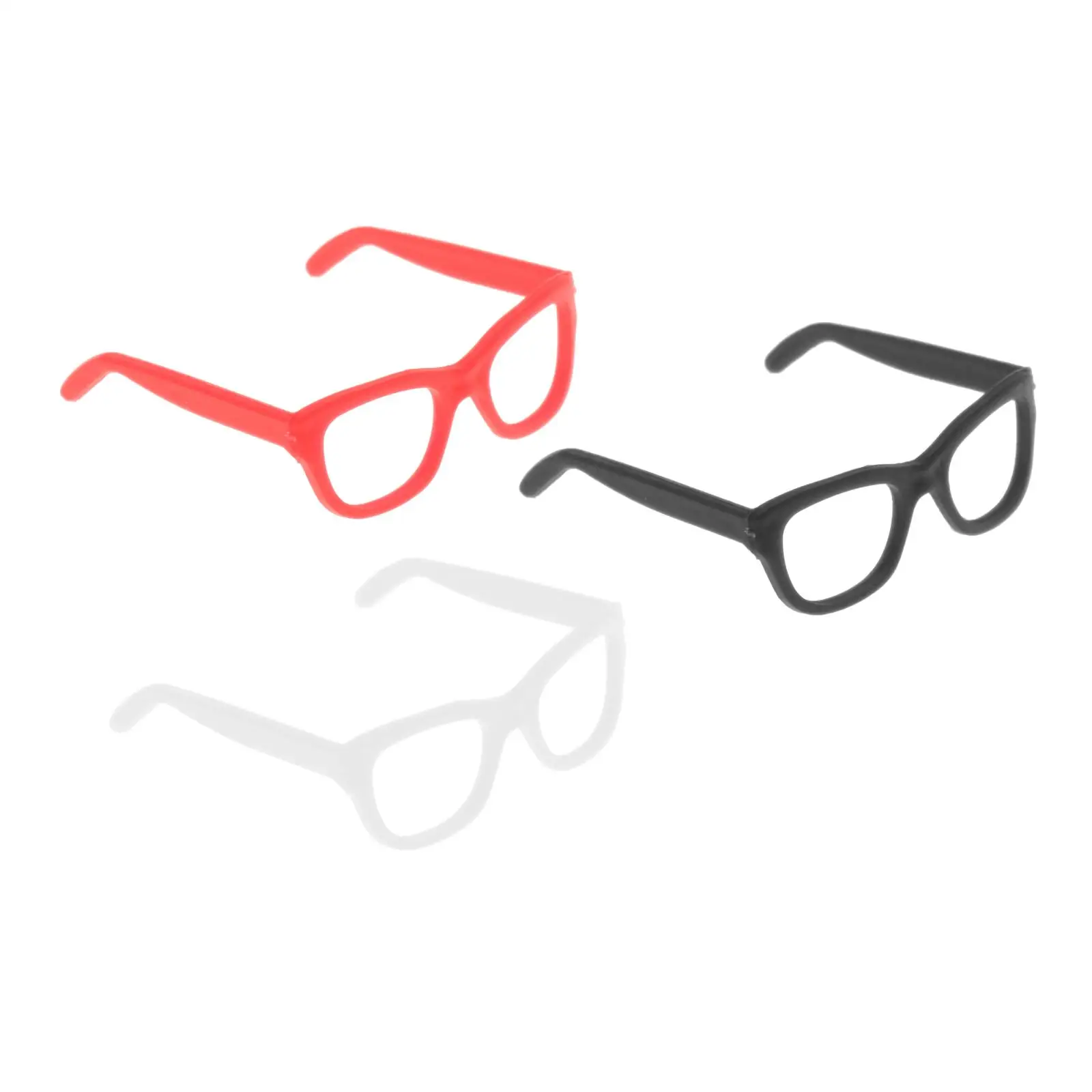 1/6 Miniature Doll Glasses Photo Props Sunglasses Gift Fashion Cute Children Toys Lensless Mini Plastic Glasses High Dolls doll eyewear accessories doll accessories