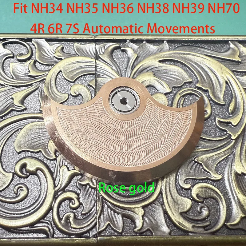 Customized Automatic Hammer Rose Gold Black Blue Silver Gold Watch Rotor Parts