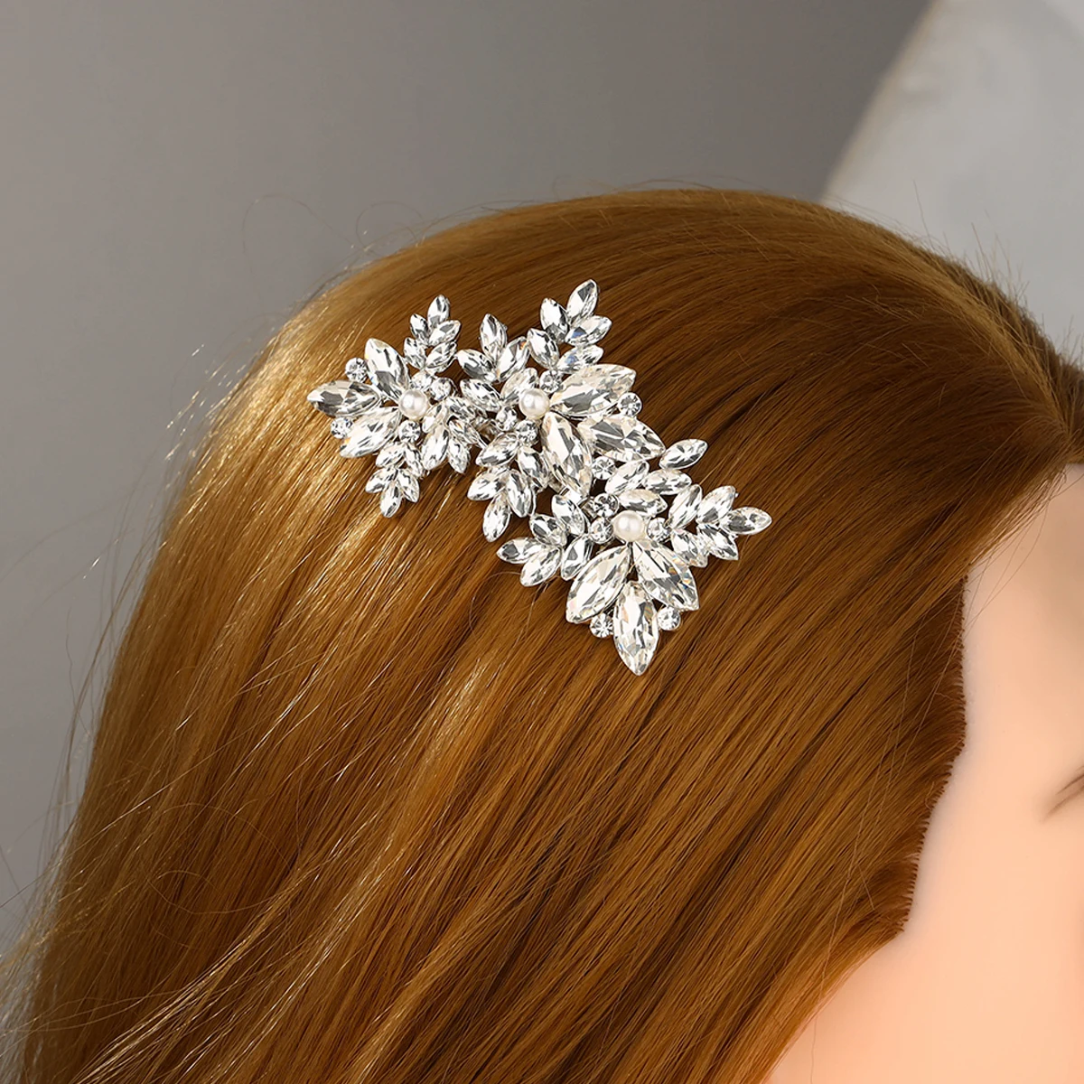 Bridal hair comb pearl wedding hair ornament bridal rhinestone wedding tiara for weddings parties proms