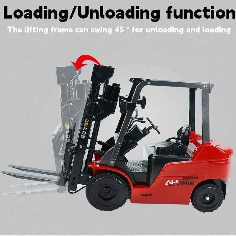 1/8 Forklift Truck 2.4g Rc Remote Control Forklift Toy Auto Demonstration Led Light Car Cool Model Kids Christmas Toys Gifts 4