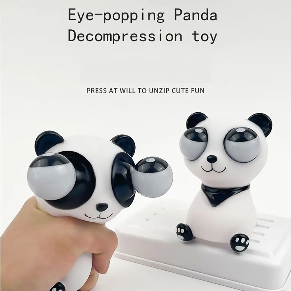 

Googly Eyes Burst Eyes Panda Decompression Pinch PVC Reduce Pressure Vent Funny Prank Device Happy Bear Doll Decompression Toy