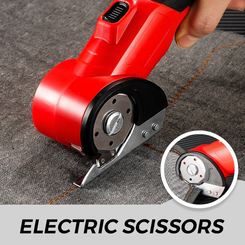 Rechargeable Cordless Electric Scissors Cardboard Cutter for Carpet Fabric Leather 5 Replacement Blades Fabric Cutting Machine