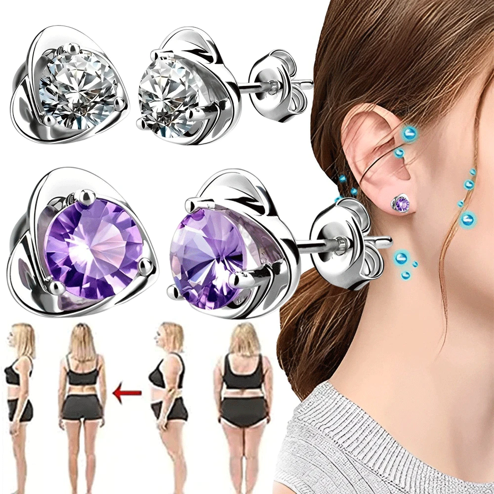 Acupressure Slimming Earrings Healthcare Weight Loss Stud Earring Healthy Stimulating Acupoints