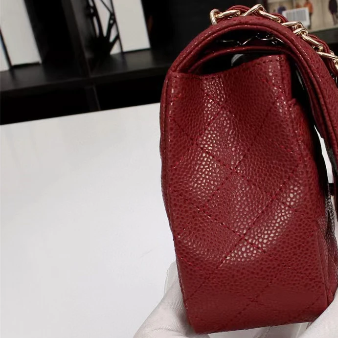 

2024Top Luxury Designer CF Fashion Flap Classic High Quality Women Leisure Chain Messenger Handbag Leather Shoulder Lambskin Bag