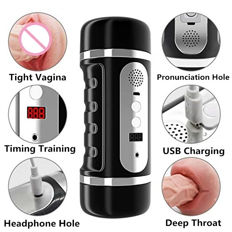 

Hand Free Male Masturbator Cup Vaginal Oral Sex Dual Channel Vibrating Masturbation Pocket Pussy Mouth Blowjob Sex Toys For Men