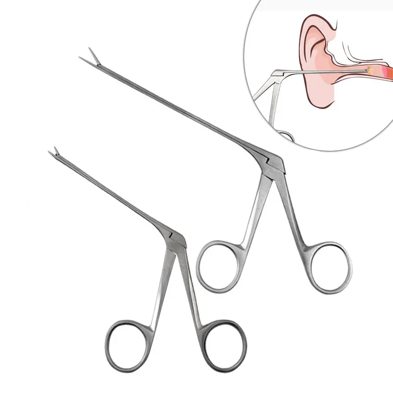 Medical Ear Wax Pick Tongs Earwax Remover Micro Alligator Crocodile Forceps Earpick Nose Operational Cleaner Clip