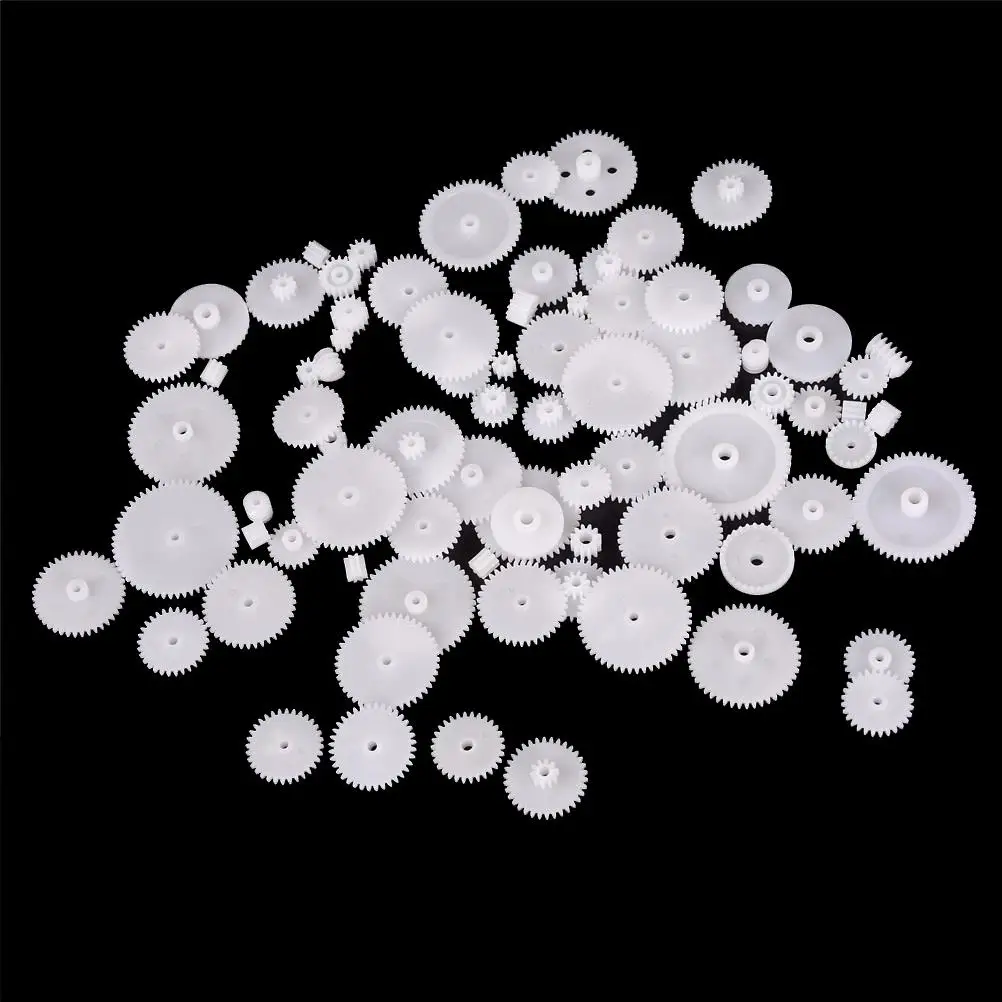 58 Styles Toothed Wheels WSFS Gears Plastic All Module 0.5 Robot Parts DIY 58Pcs Partes de robots