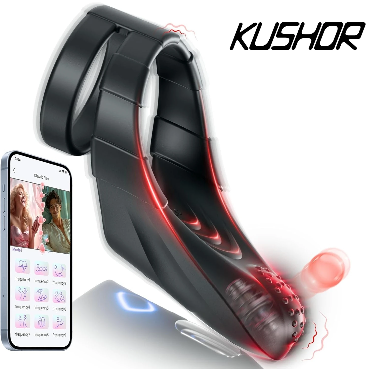 APP Control Vibrating Cock Ring Cockring Penis Ring Delay Ejaculation Clitoris Stimulator Penisring Male Sex Toys for Couples