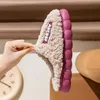 Autumn Winter Plush Warm Women Cotton Slippers Indoor Home Casual Toe Wrap Fluffy Slides Men Anti Slip Thick Platform Soft Shoes 3
