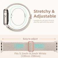 Braided Strap For Apple watch band 40mm 41mm 44mm 45mm 49mm 38mm Elastic Nylon bracelet iWatch series se 3 5 6 7 8 9 Ultra strap - Image 4