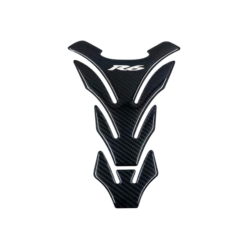 R6 스티커 3D 탄소 모양 오토바이 탱크 패드 보호대 스티커 케이스 Yamaha YZF600 YZF-R6 R6S Tankpad 데칼