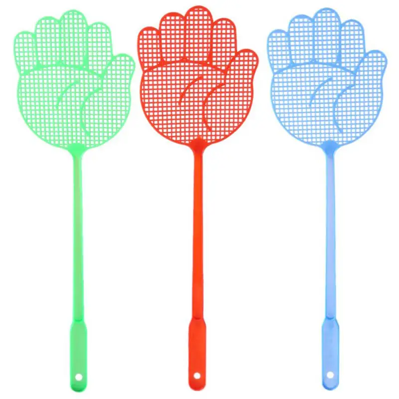 

Fly Swatters Cute Palm Pattern Plastic Flyswatters Mosquito Pest Control Insect Killer Home Kitchen Accessories Random Color