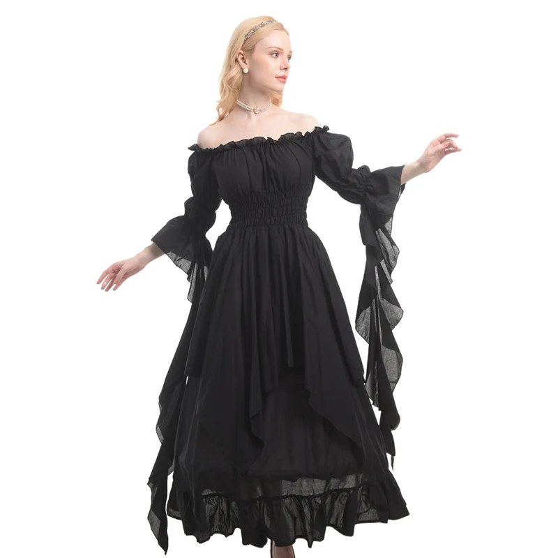 thumbnail image 2 of LTAKK Renaissance Dress Medieval Costume Victorian Dresses Women Gothic 2 of 11