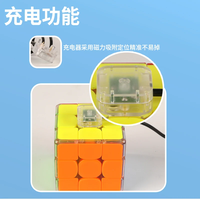 [JudyCube] Shengshou Radiance 3x3 자기 매직 스피드 큐브 스티커없는 Fidget Toys Sengso Lustrous Cubo Magico Puzzle