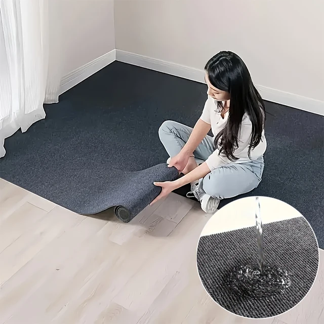 Self-adhesive Carpet Living Room Kitchen Rugs for Bedroom Water Uptake Home Decor Solid Color Bathroom Staircase Rug Decoration 1