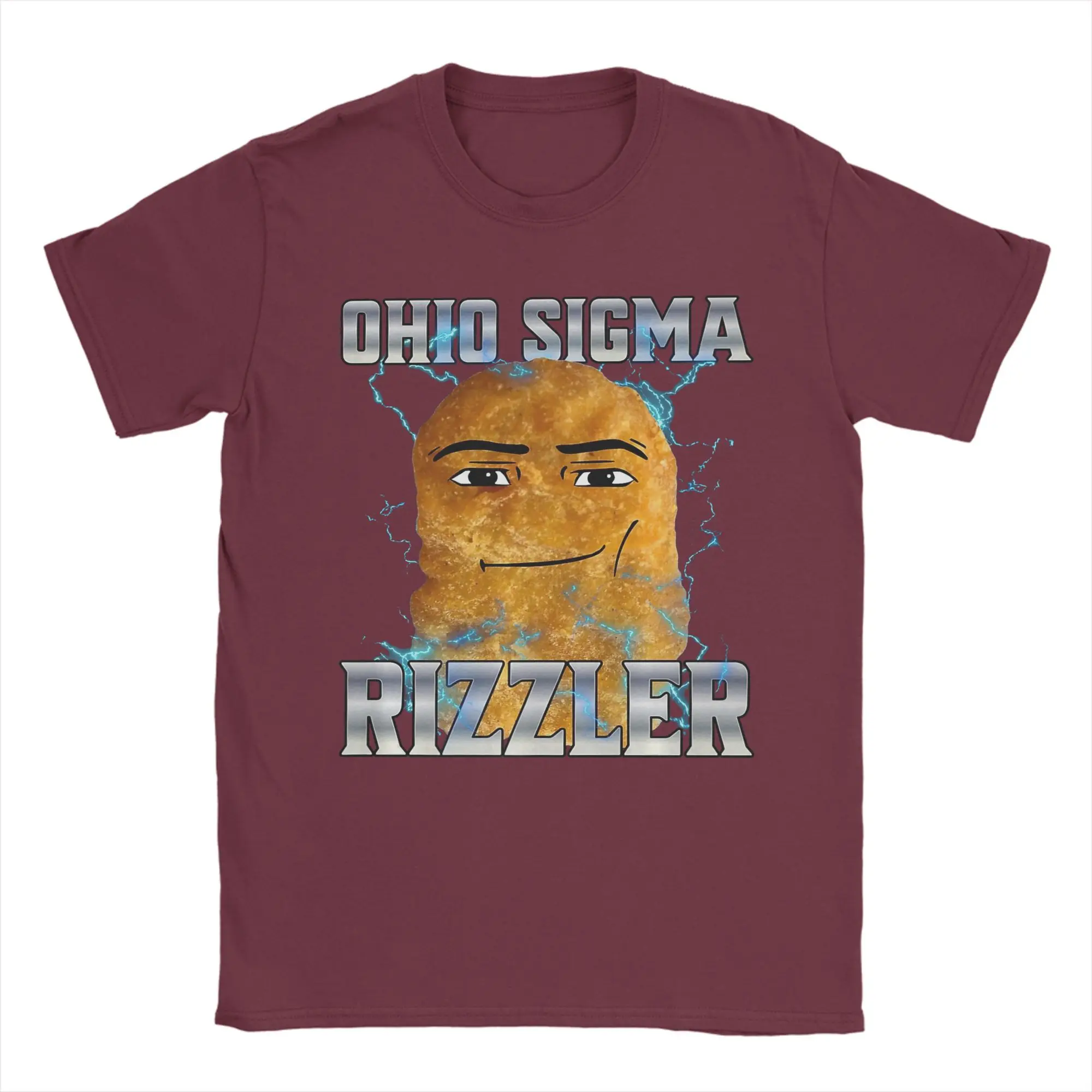 Ohio Sigma Rizzler T-Shirt for Men  Funny 100% Cotton Tee Shirt Round Neck Short Sleeve T Shirt Summer Tops