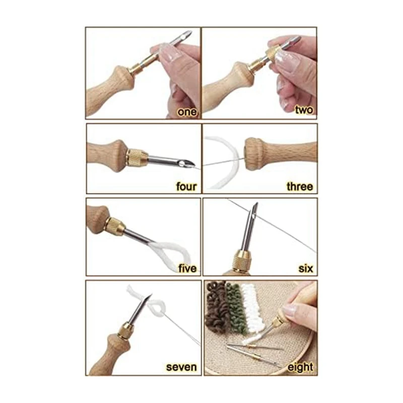Punch Needle Rug Punch Needle Embroidery Set DIY Craft Needlework For Stitching Applique Easy To Use
