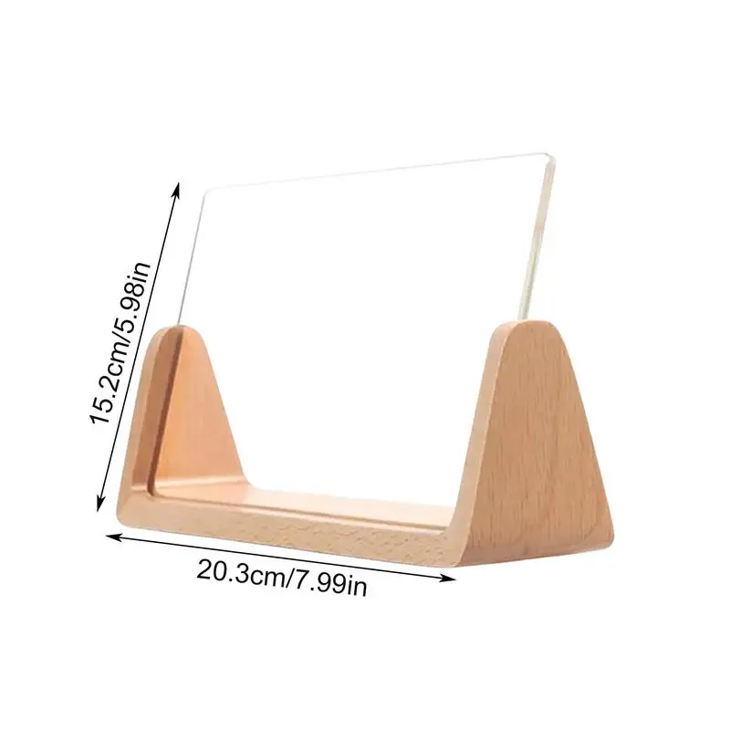 Beech Wood Creative Photo Frame Acrylic U Shape Transparent Frame 13X18 15X20 Desktop Pictures Frame For Home Modern Decoration