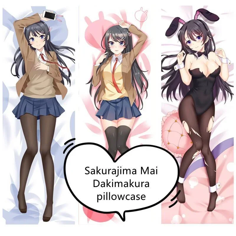 

Anime Dakimakura Does Not Dream of Bunny Girl Senpai Sakurajima Mai Pillow Case Cosplay Hugging Body Double-sided Pillowcase