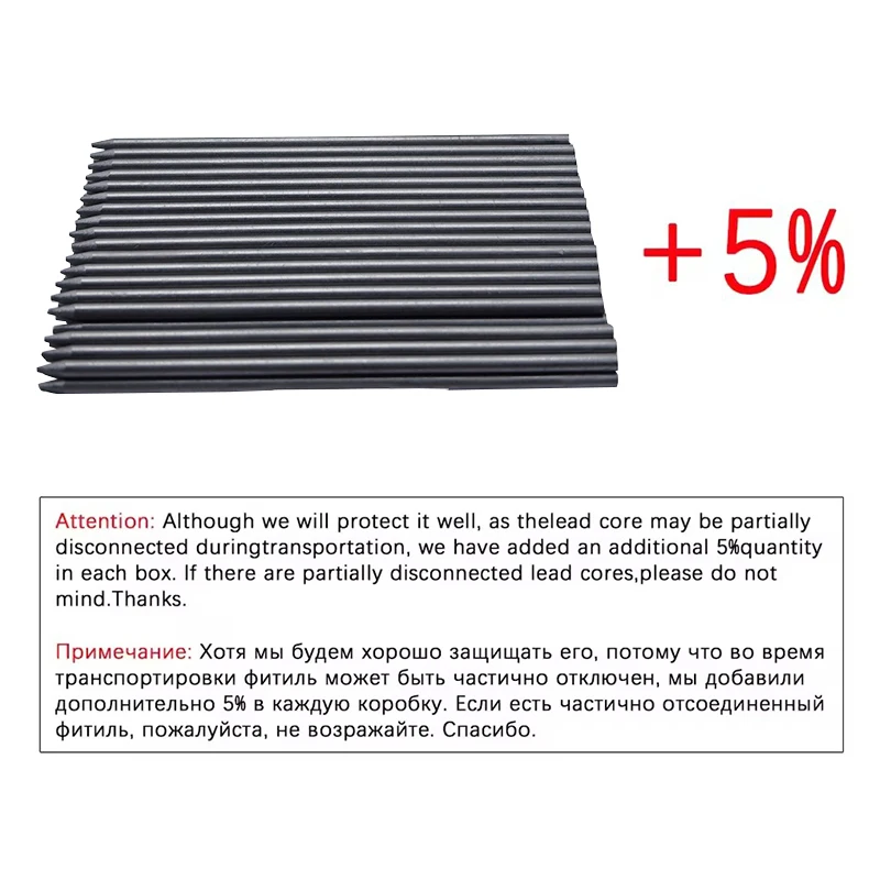 50Pcs/100Pcs Large Capacity 2B Woodworking Lead Core Black Yellow Red 2.8mm Automatic Pencil Lead Deep Hole Marked Lead Core 4