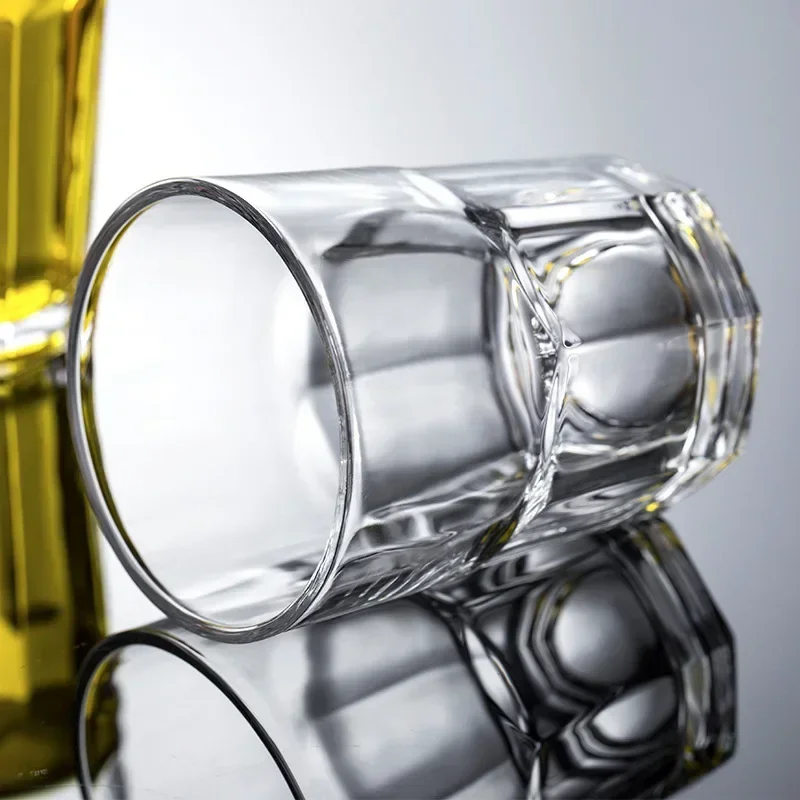 Glass Drinkware Transparent Milk Cup Water Bottle Glass Cups Restaurant Hotel Mouthwash Cup Bar KTV Creative Tea Cup Coffee Mugs - 3