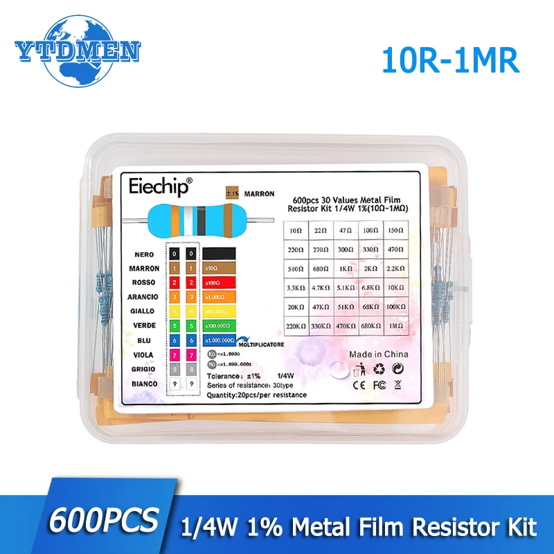 Kit-de-r-sistances-film-m-tallique-ensemble-de-30-valeurs-10-Ohm-1M-300