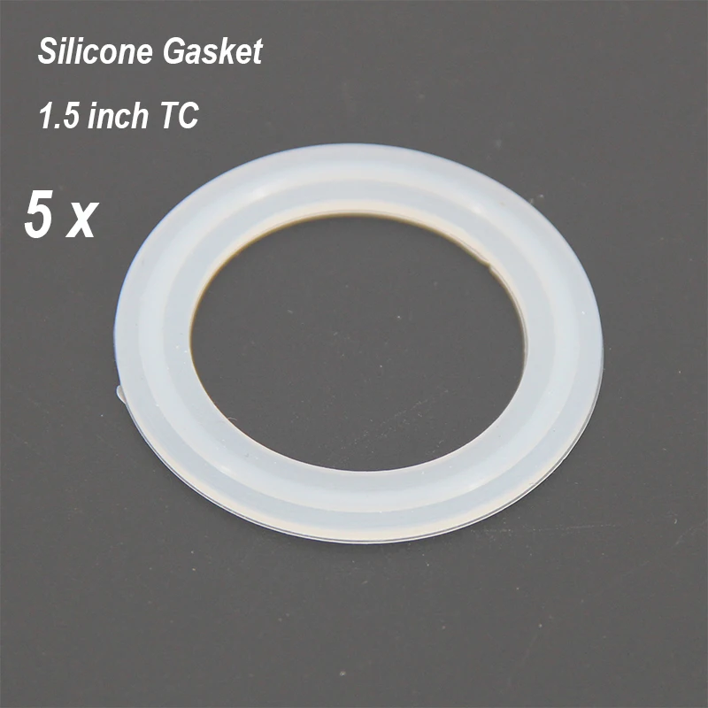 Silicone Half Flat Gasket for 1.5 Inch Tri Clover Cap 5pcs/lot silicone gasket
