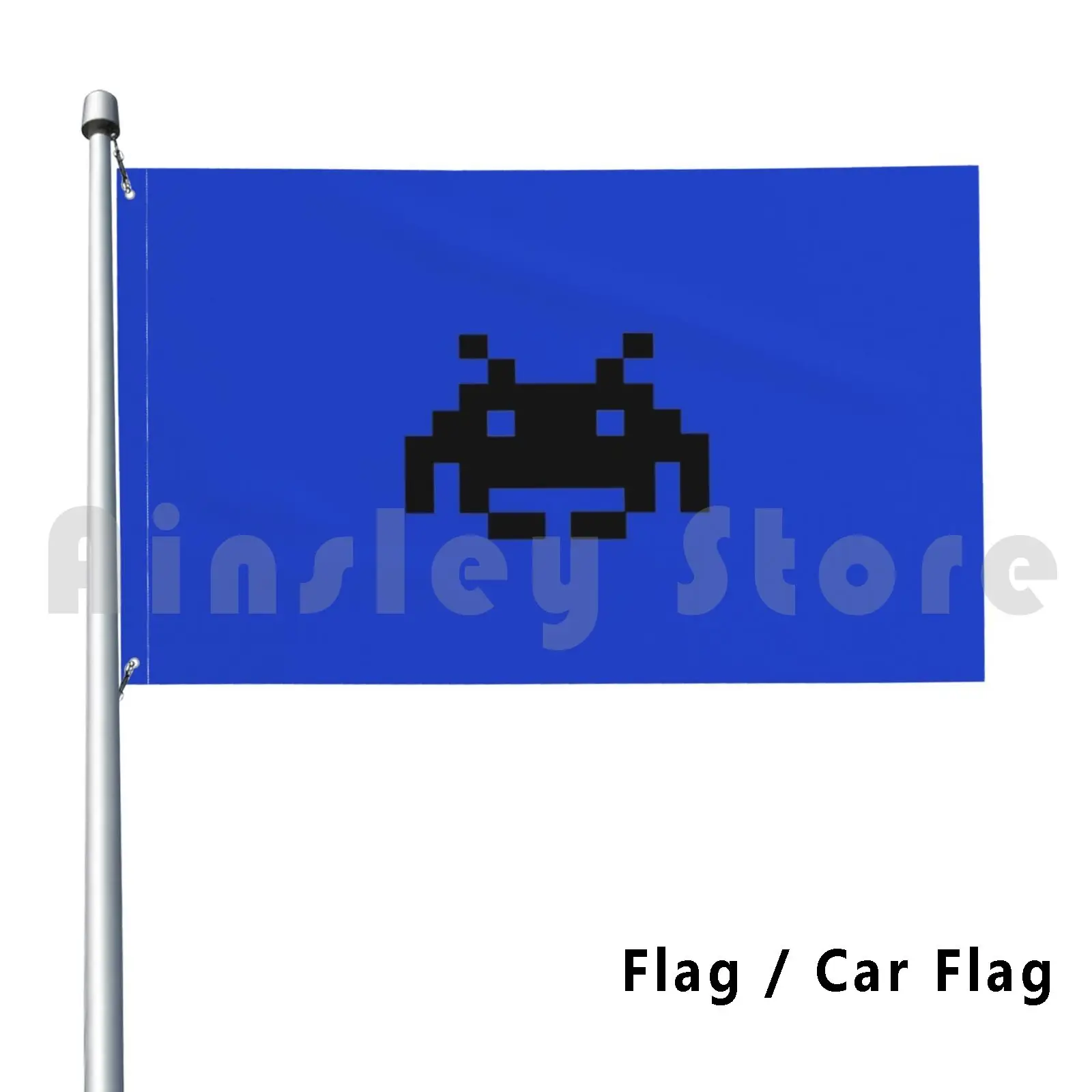 Space Invader Outdoor Decor Flag Car Flag Gaming Space Invader Retro 8Bit Shooter Arcade