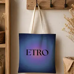 Eco - Friendly Cotton Canvas Tote Bag - Reusable Large Capacity Fashion Storage Bag - 50x57cm (White7)