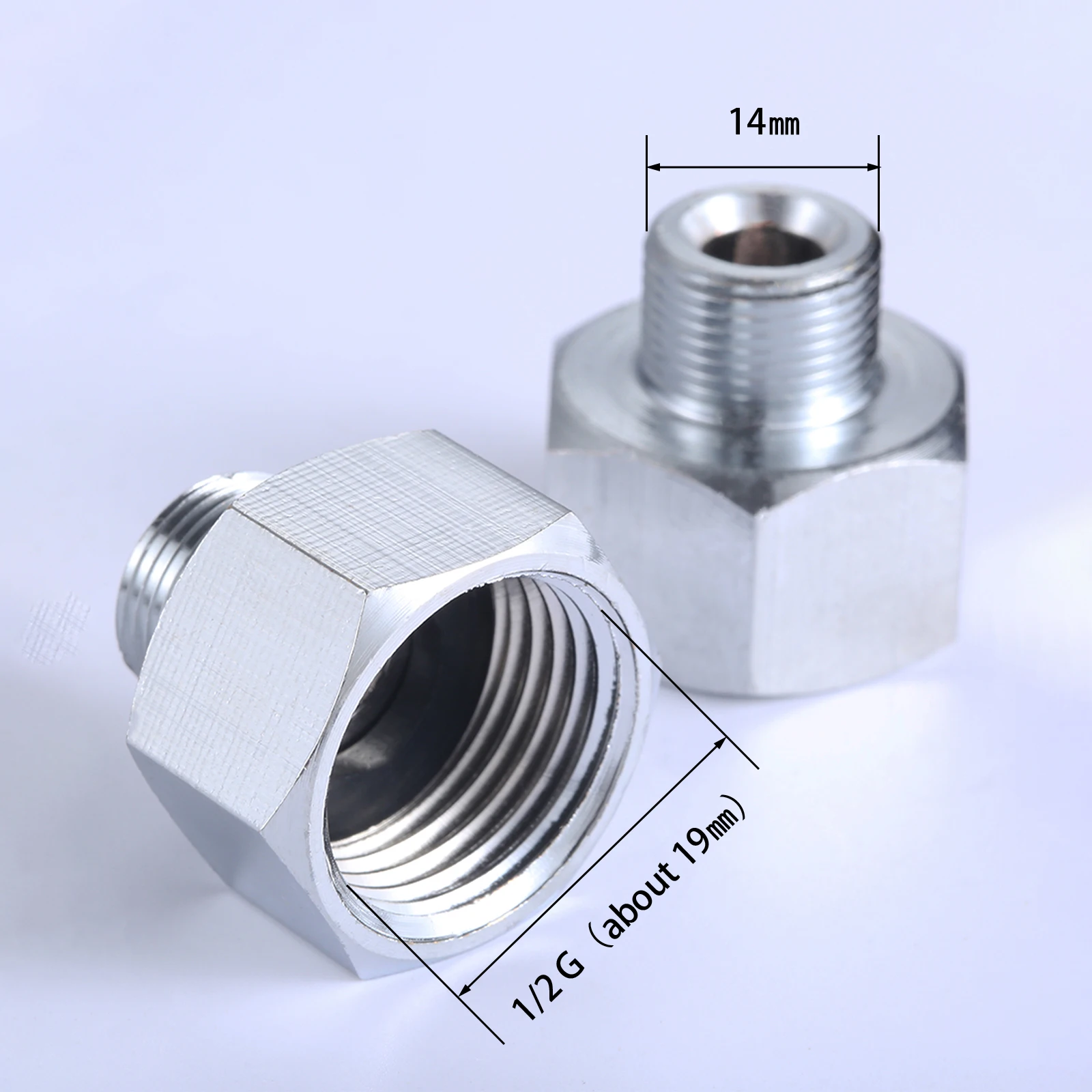 Pipe To Fitting Adapter - 1/4" PT Male X M14x1.5 Female, Gauge Adapter By Uxcell
