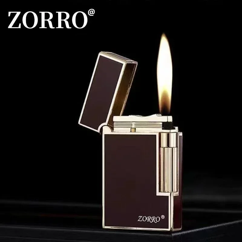 ZORRO 612 Side Wheel Sound Kerosene Lighter Creative Retro Color Shell Windproof Metal Lighter Men's Gift Cigarette Accessories 2