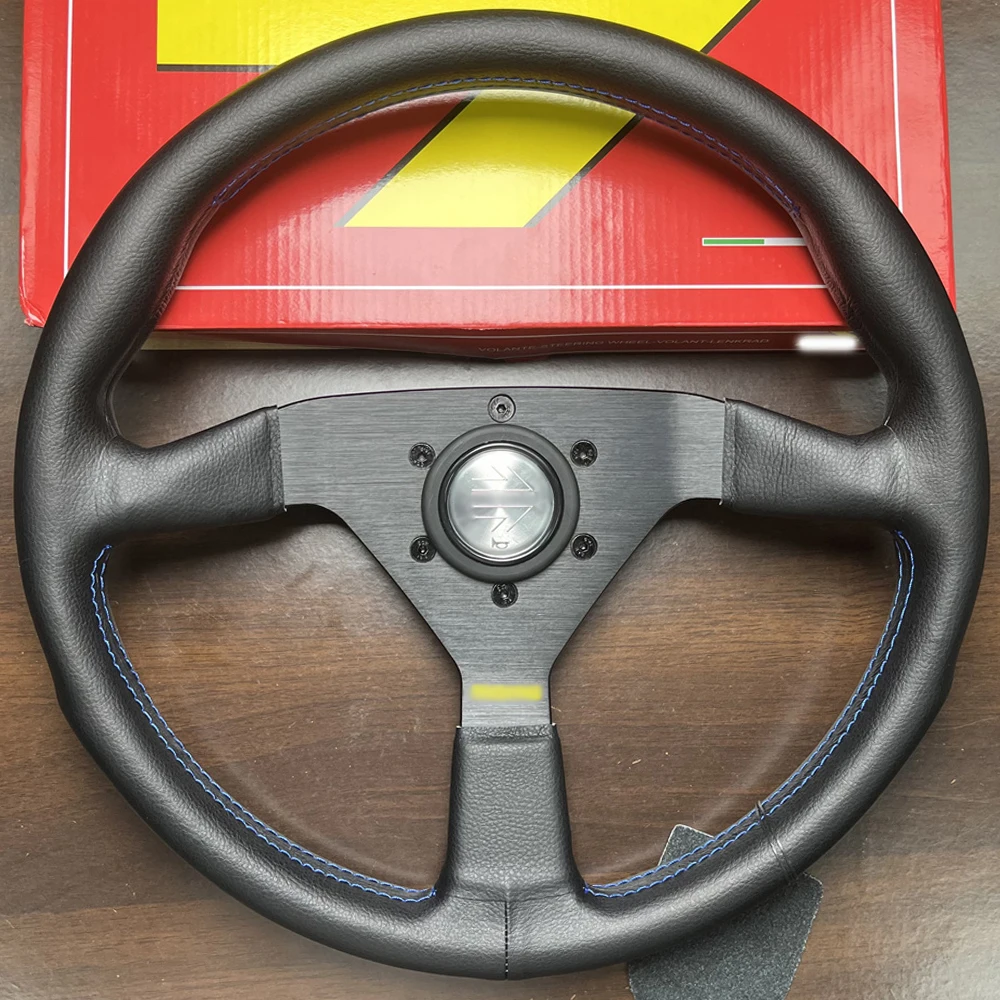 MOMO モンテカルロ 350MM ステアリングホイール ブラックレザー