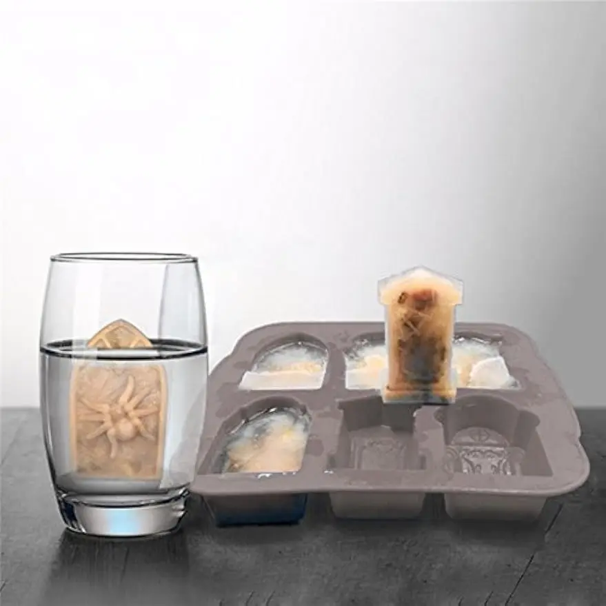 Ice Cube Maker 3D Silicone Tombstone Ice Cube Tray Halloween Cake Decoration Baking Tool Kitchen Accessories